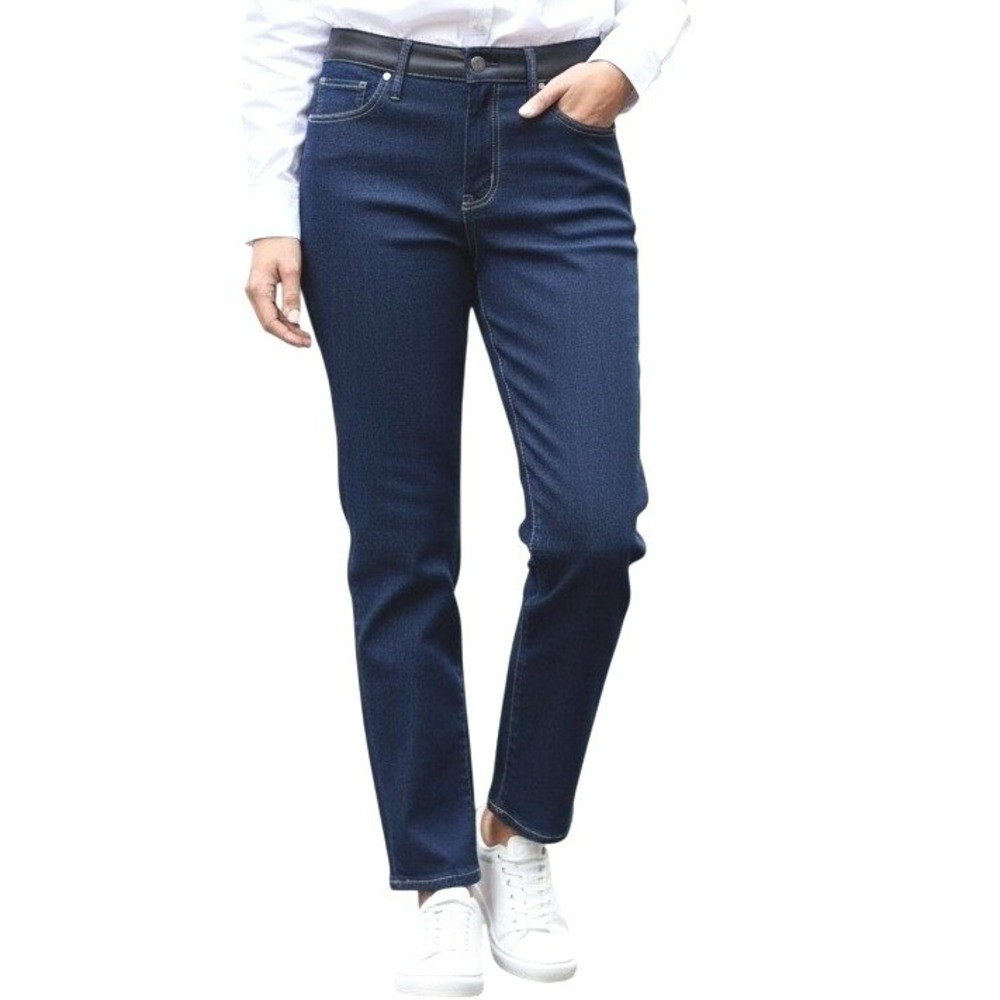 Express High Rise Straight Ankle Jeans Women 8R Dark Wash Denim